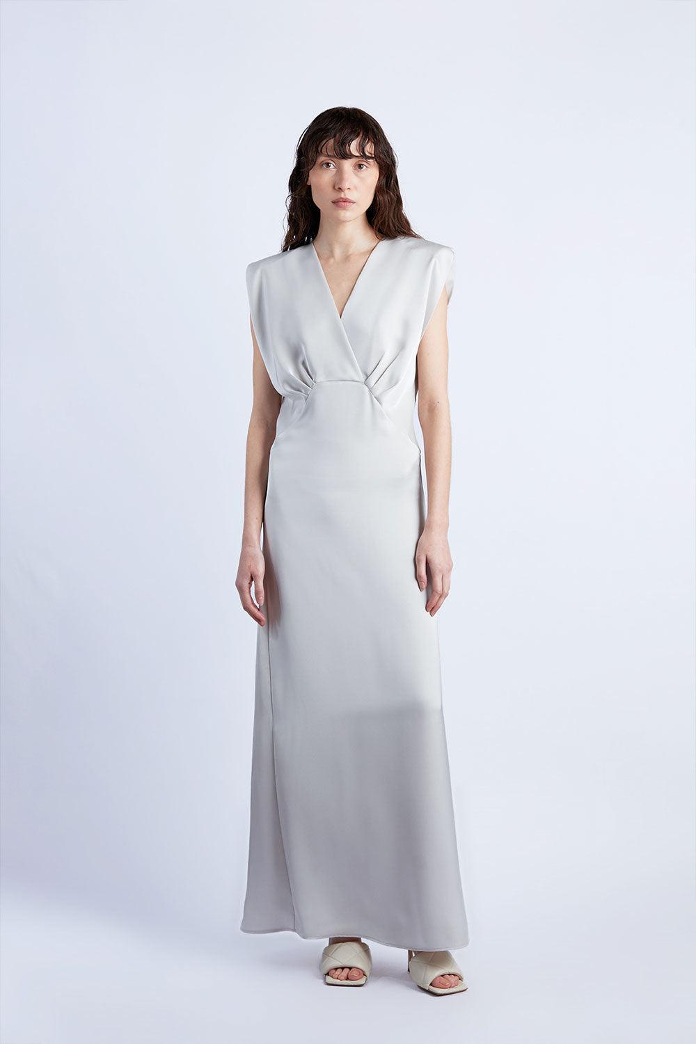 Wabi Sabi-Ws X Mag Bej Aries Maxi Elbise-Elbise-1-Milagron.com