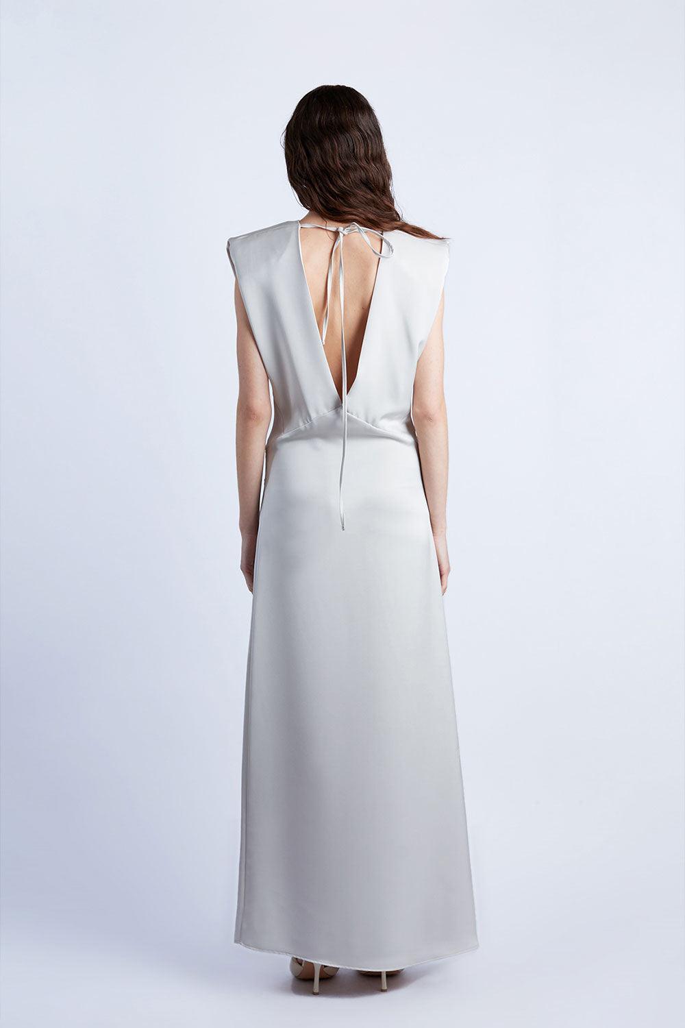 Wabi Sabi-Ws X Mag Bej Aries Maxi Elbise-Elbise-5-Milagron.com