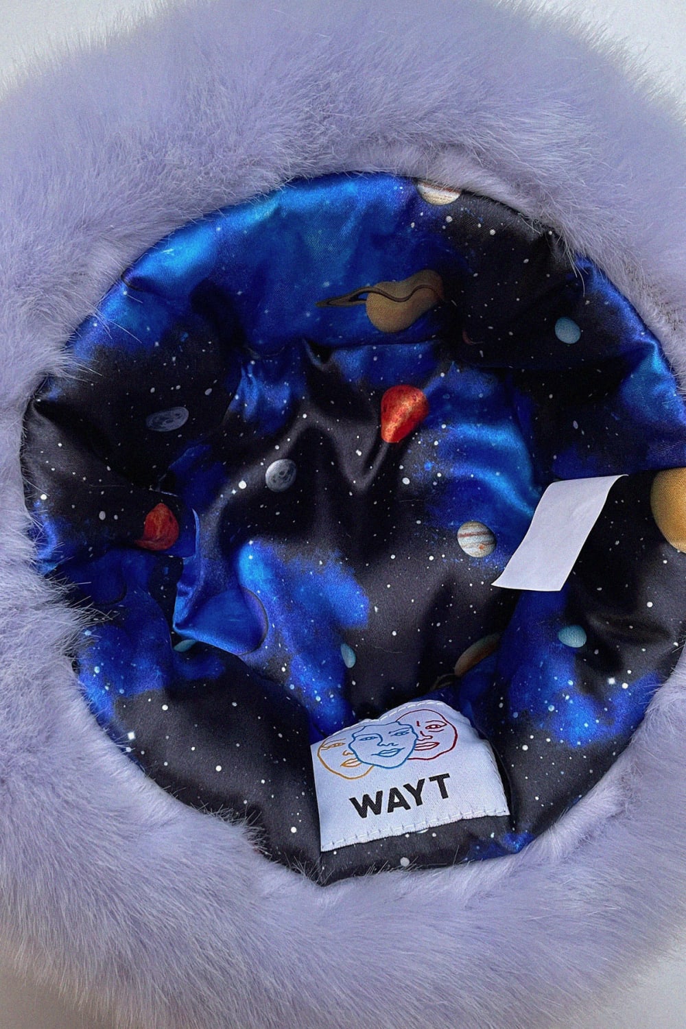 Wayt-Neptune Lila Suni Kürk Şapka-Bucket Hat-3-Milagron.com