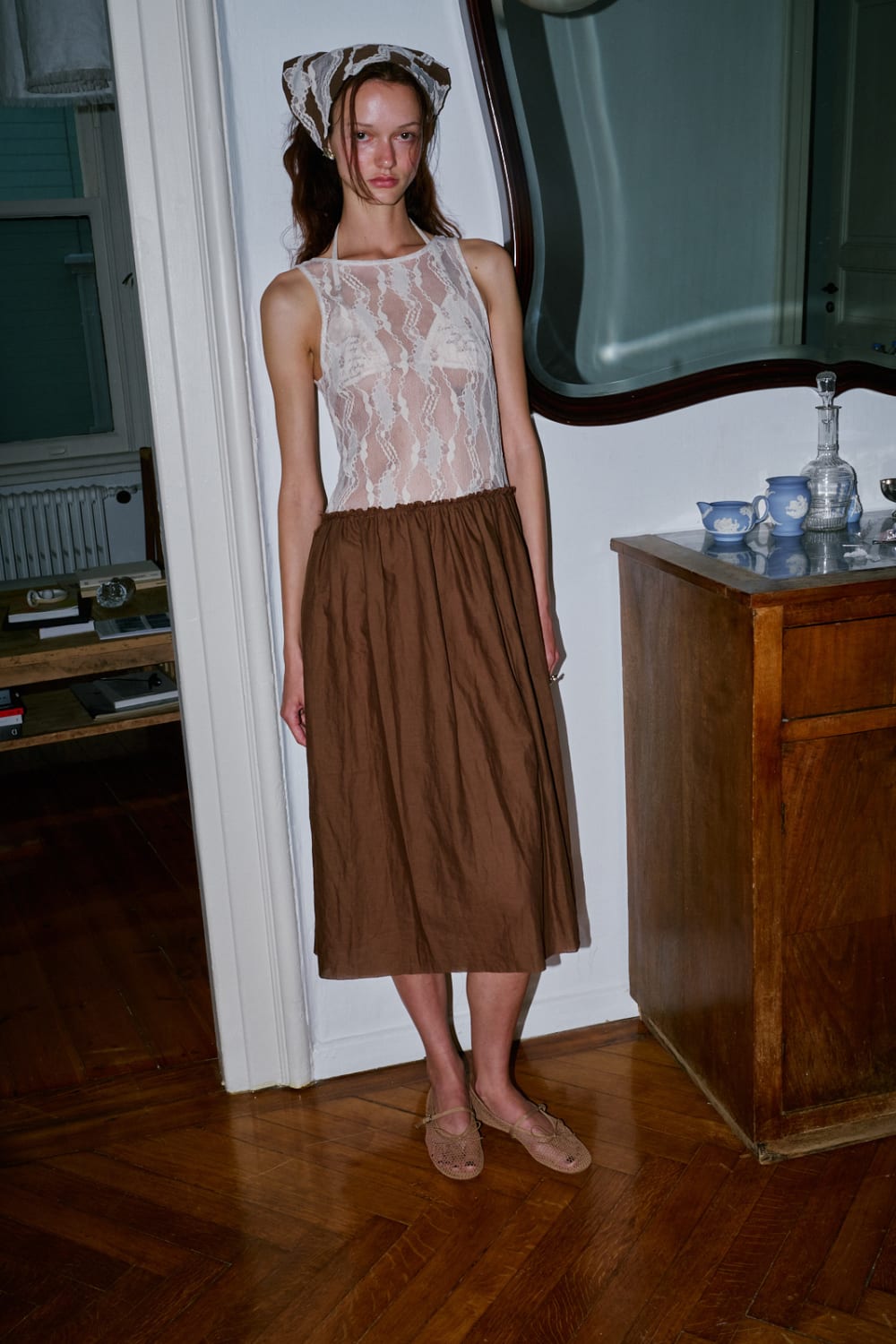 Principal Dancer Dantel Ve Vual Elbise - 0