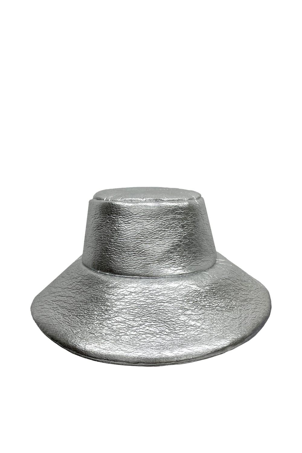 Wayt-Silver Moon Metalik Gümüş Bucket Şapka-Bucket Hat-1-Milagron.com