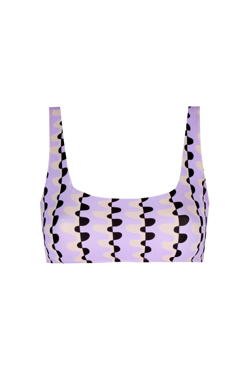 Wayt-Sonic Adventure Geometrik Desenli Lila Bikini Üstü-Bikini & Mayo-1-Milagron.com