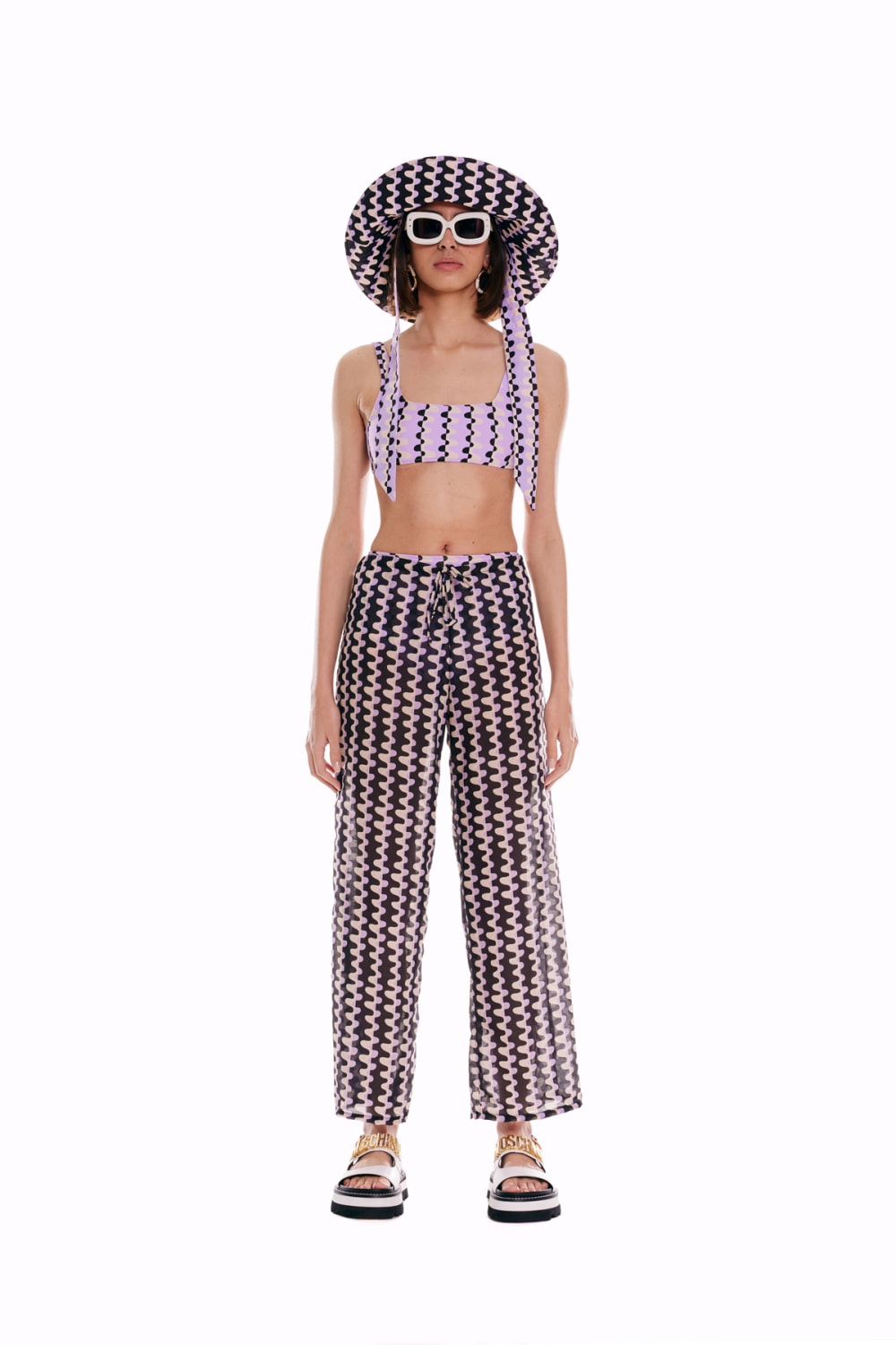 Wayt-Sonic Adventure Geometrik Desenli Plaj Pantolonu-Pantolon-2-Milagron.com