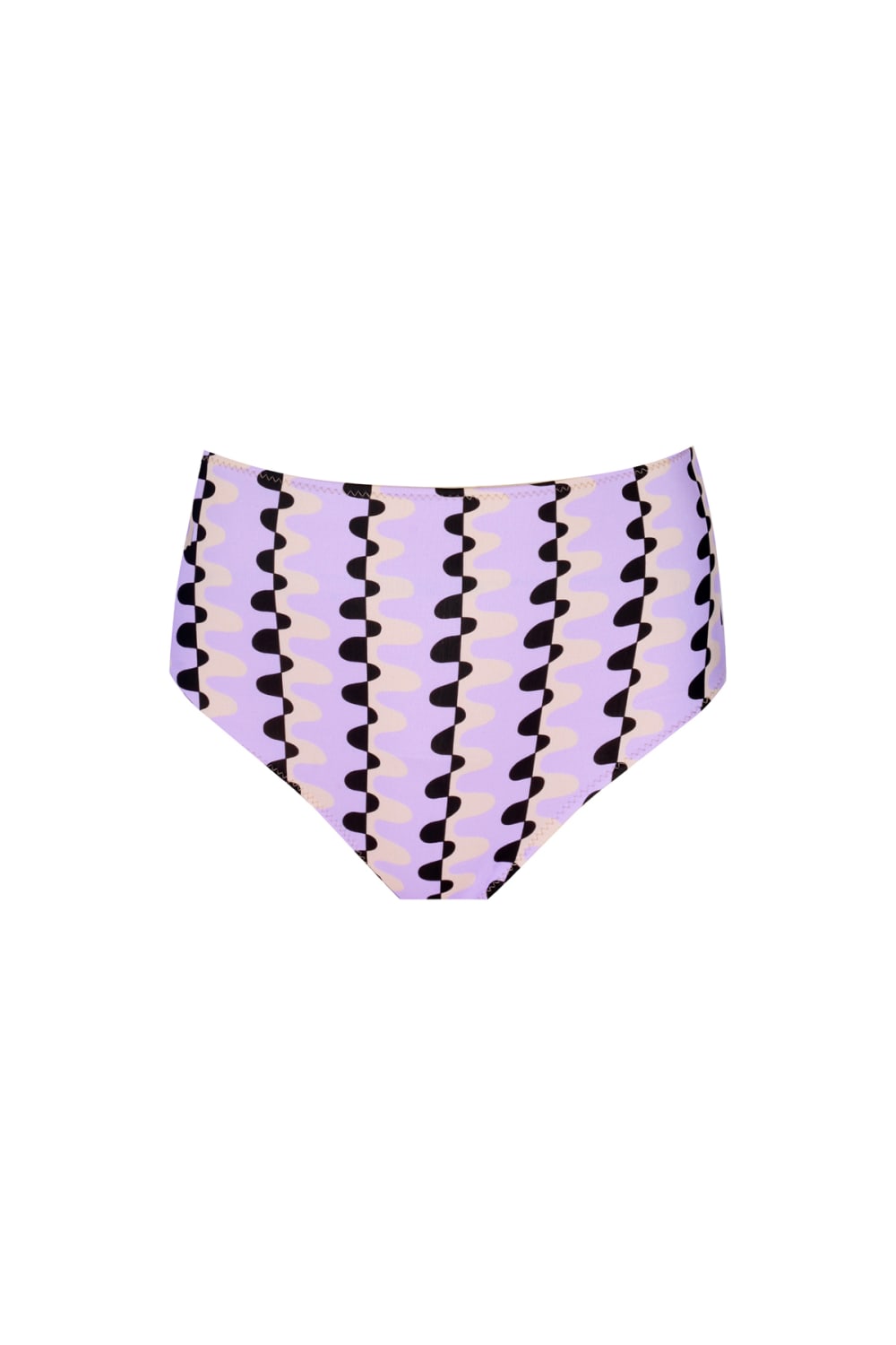 Wayt-Sonic Adventure Geometrik Desenli Yüksek Bel Lila Bikini Altı-Bikini & Mayo-1-Milagron.com