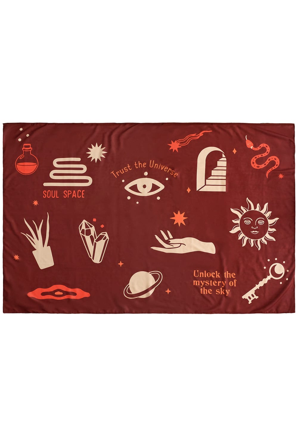 Wayt-Soul Space Mistik Desenli Kahverengi Pareo-Pareo & Bandana-1-Milagron.com