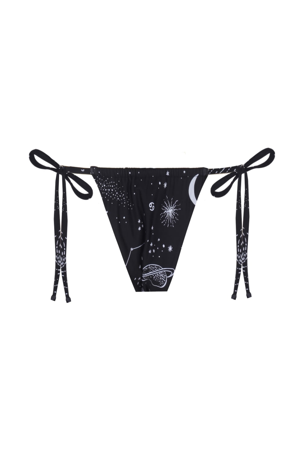 Wayt-Space Babe Gezegen Ve Burç Desenli Siyah Bikini Altı-Bikini & Mayo-2-Milagron.com