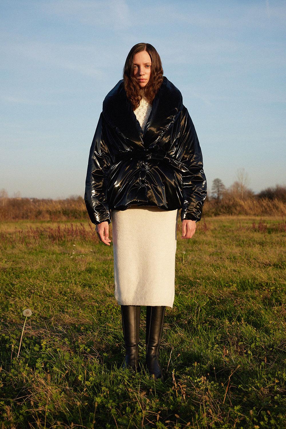 Wayt-Supermassive Black Hole Parlak Siyah Şişme Mont-Mont-2-Milagron.com