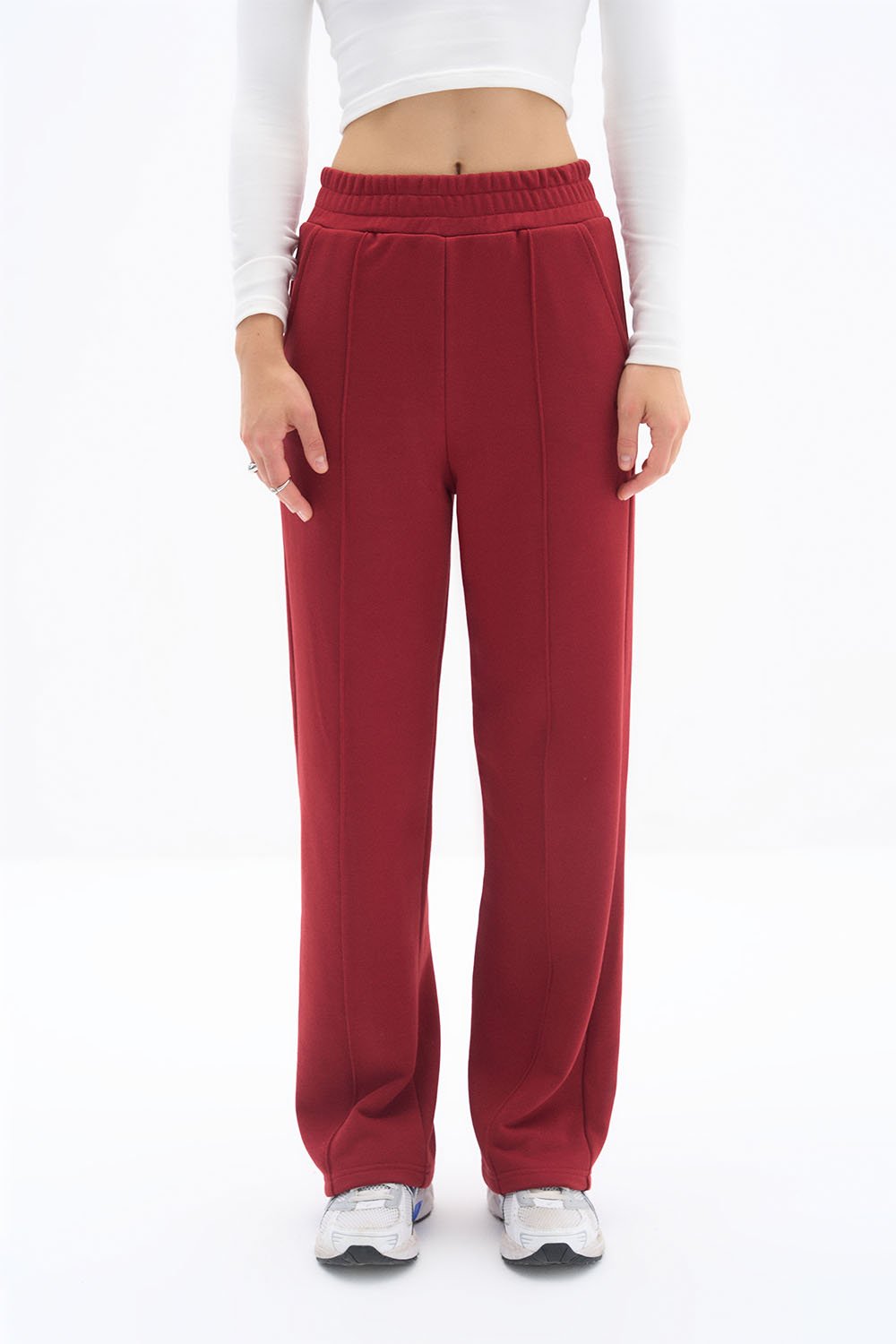 Wear Three Points-Bordo Lubna Pantolon-Eşofman-2-Milagron.com