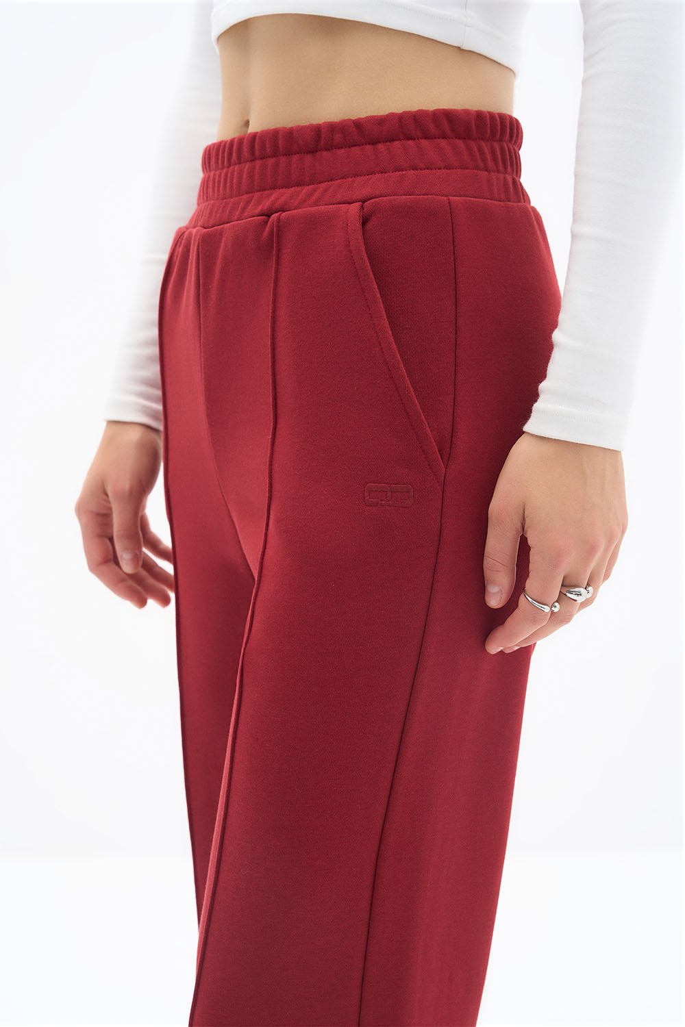 Wear Three Points-Bordo Lubna Pantolon-Eşofman-3-Milagron.com