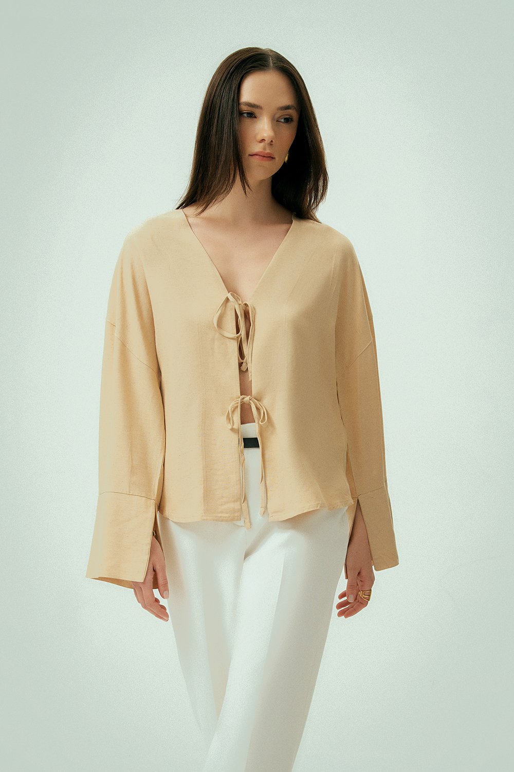 Wear Three Points-Glow Keten Gömlek-Gömlek-1-Milagron.com