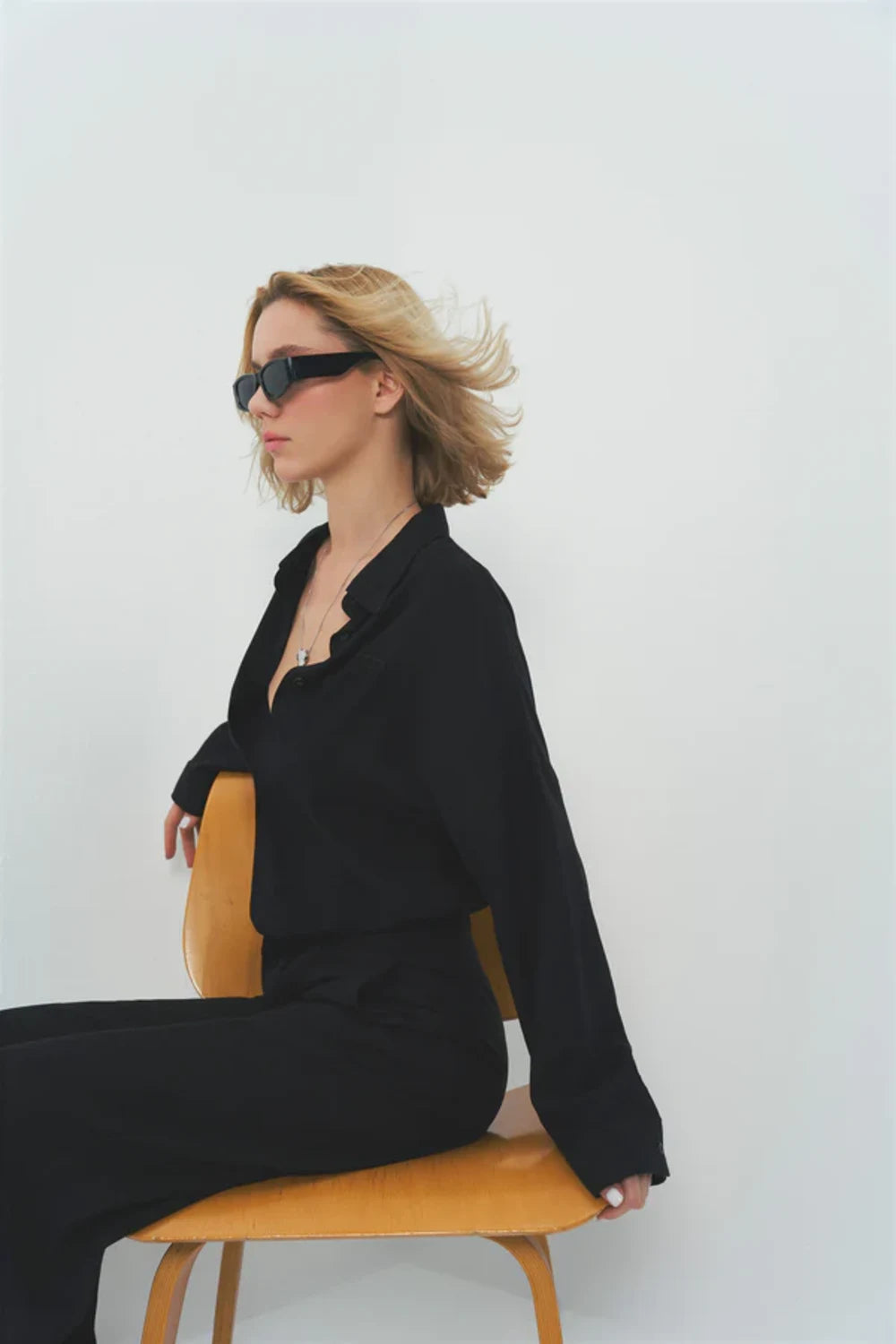 Wear Three Points-Noi̇r Keten Gömlek-Gömlek-2-Milagron.com