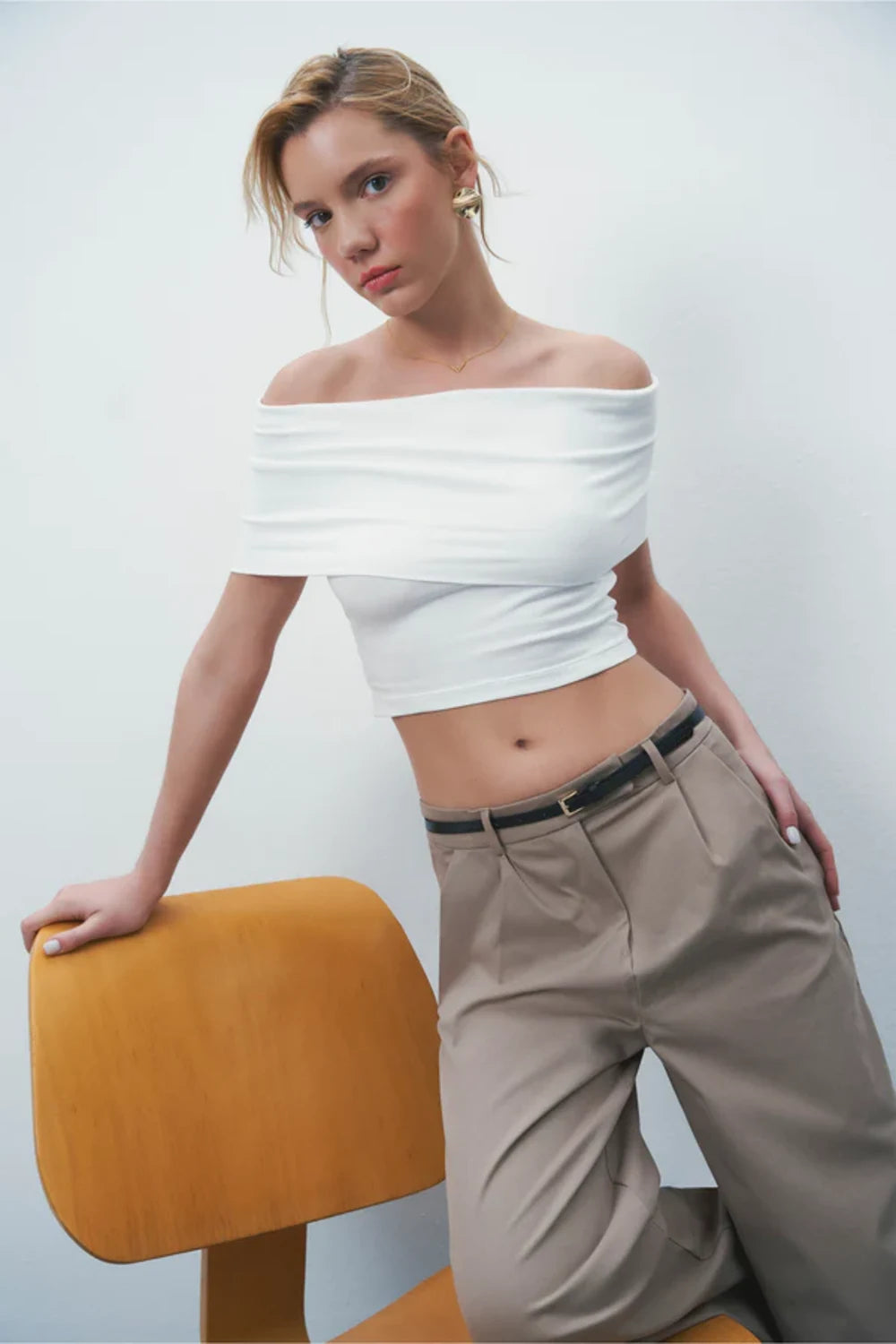 Wear Three Points-Whi̇te Swan Top-Top-2-Milagron.com