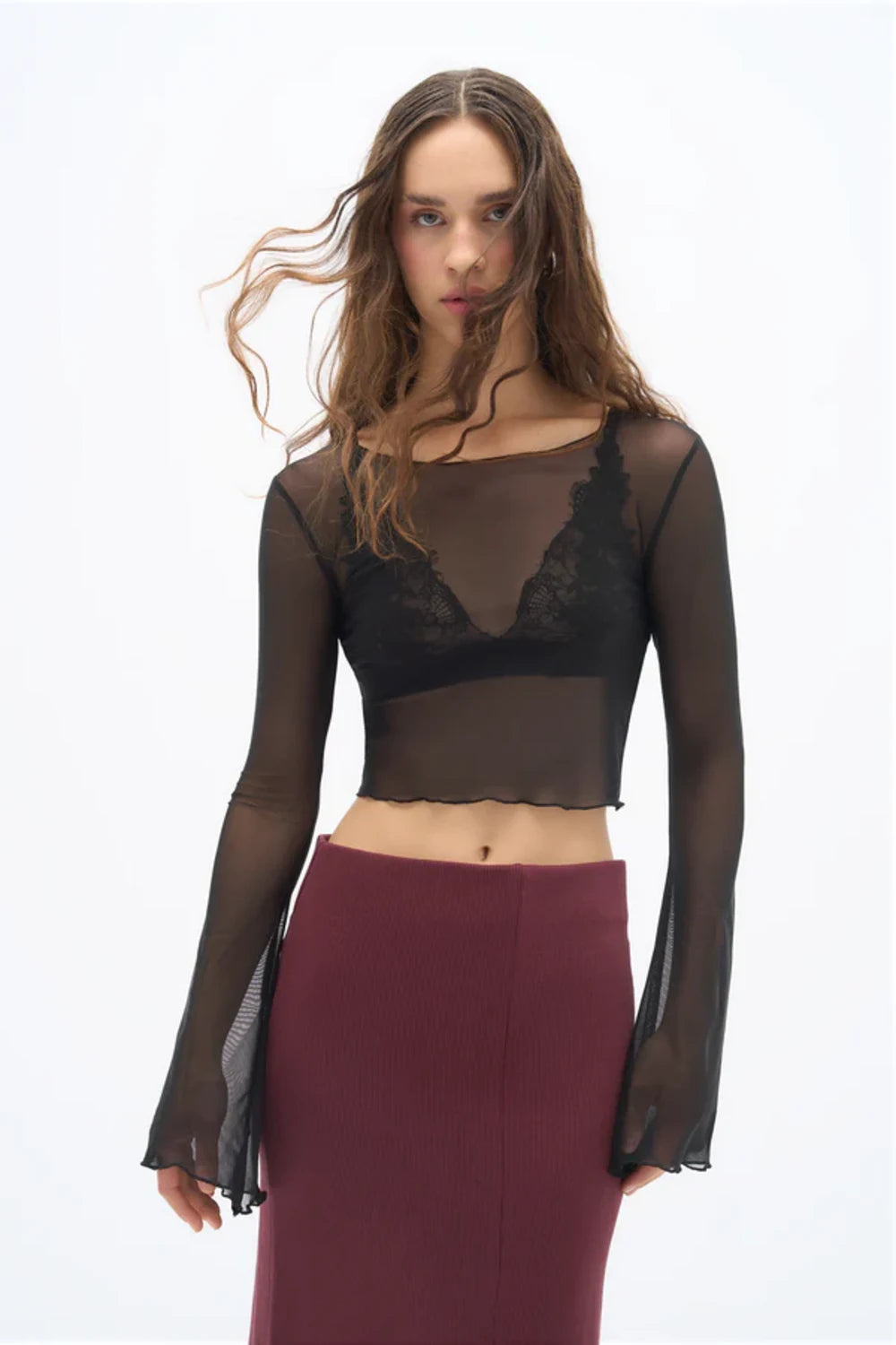 Wear Three Points-Wi̇ndy Tül Bluz-Bluz-1-Milagron.com