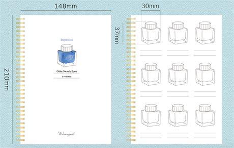 Wearingeul Ink Color Swatch Notebook A5 (Impression) - Mürekkep Deneme Defteri A5 Boyut