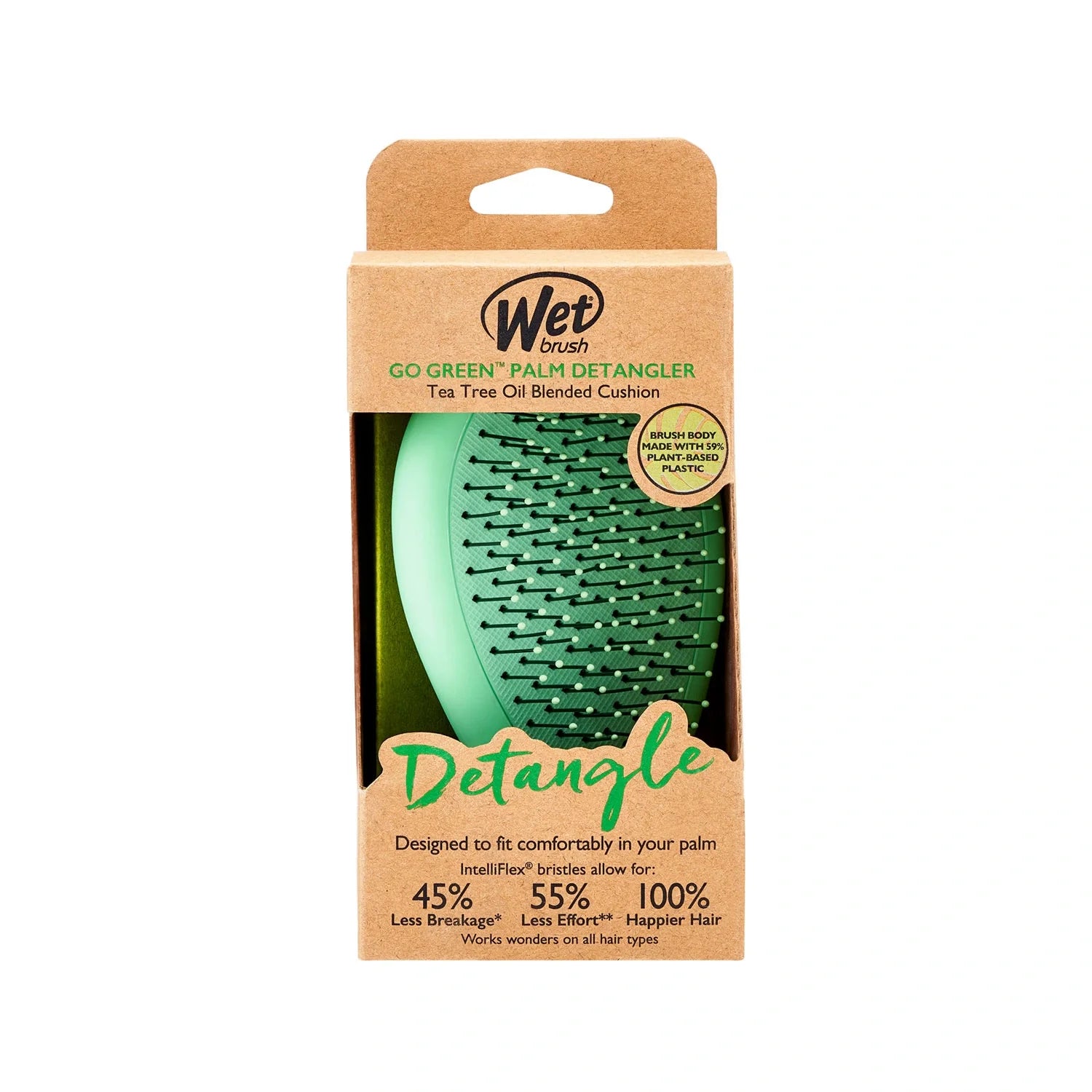 Wet Brush Go Green Palm Detangler Çay Ağacı Yağlı Saç Fırçası