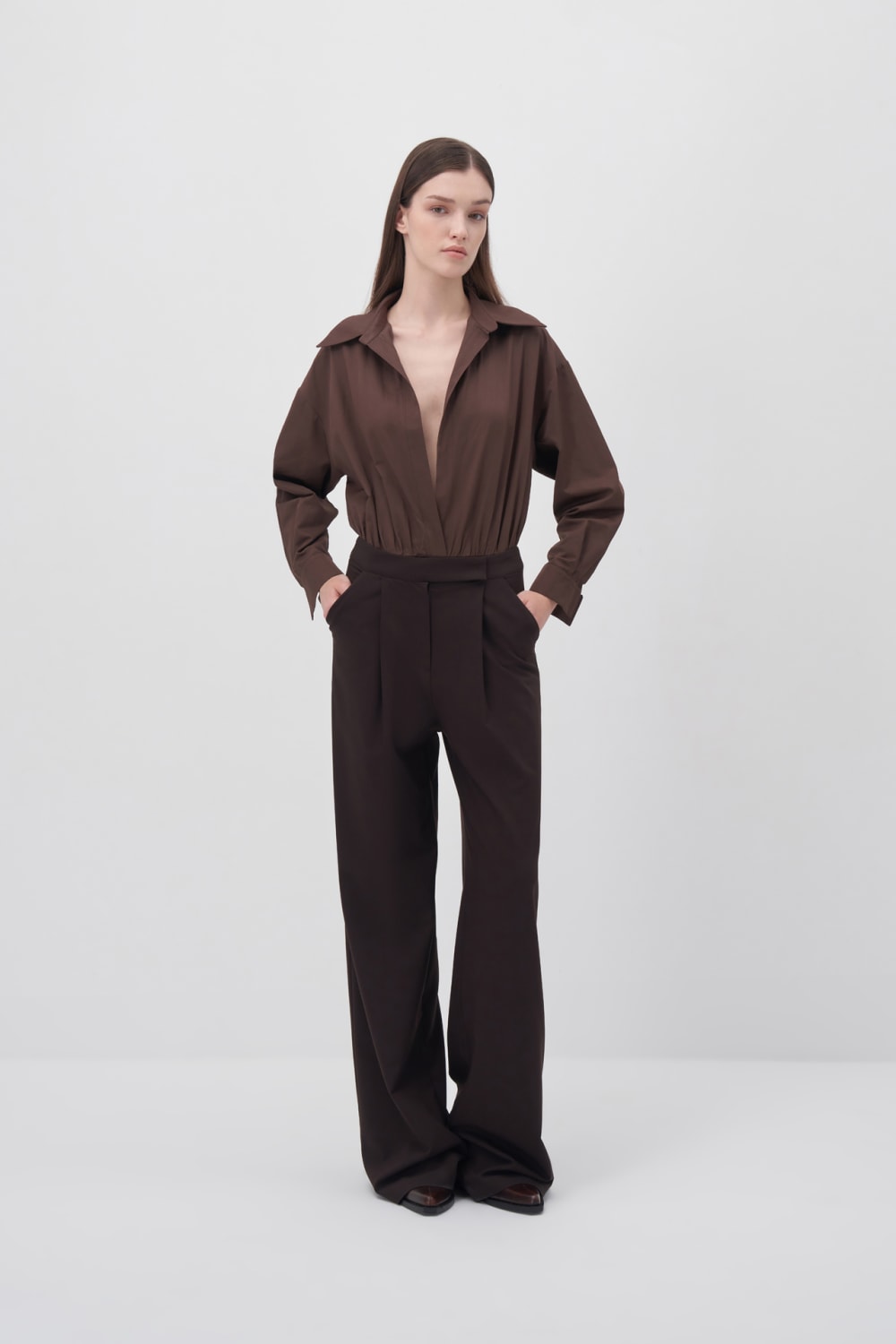 Wingcott-Acı Kahve Oversize Gömlek-Gömlek-2-Milagron.com