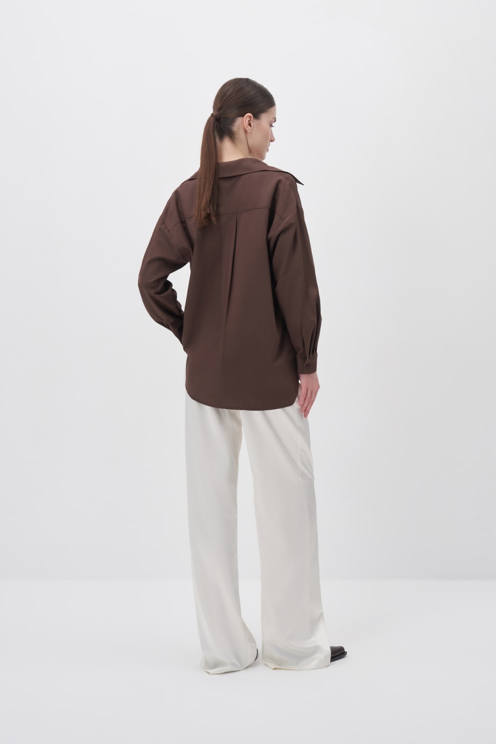 Wingcott-Acı Kahve Oversize Gömlek-Gömlek-4-Milagron.com