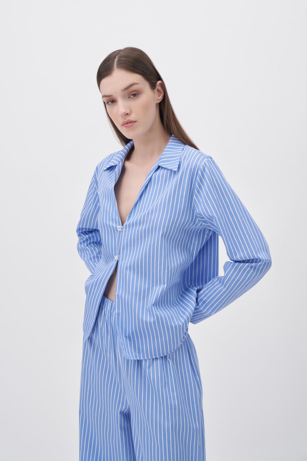 Wingcott-Çizgili Düz Kesim Rahat Pantolon-Pantolon-3-Milagron.com