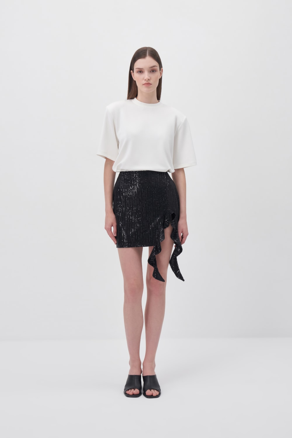 Wingcott-Ekru Vatkalı Yarım Kollu Tişört-T-Shirts-5-Milagron.com