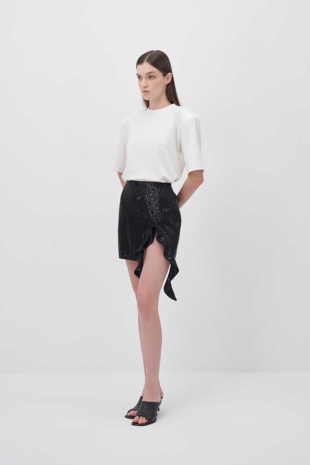 Wingcott-Ekru Vatkalı Yarım Kollu Tişört-T-Shirts-6-Milagron.com