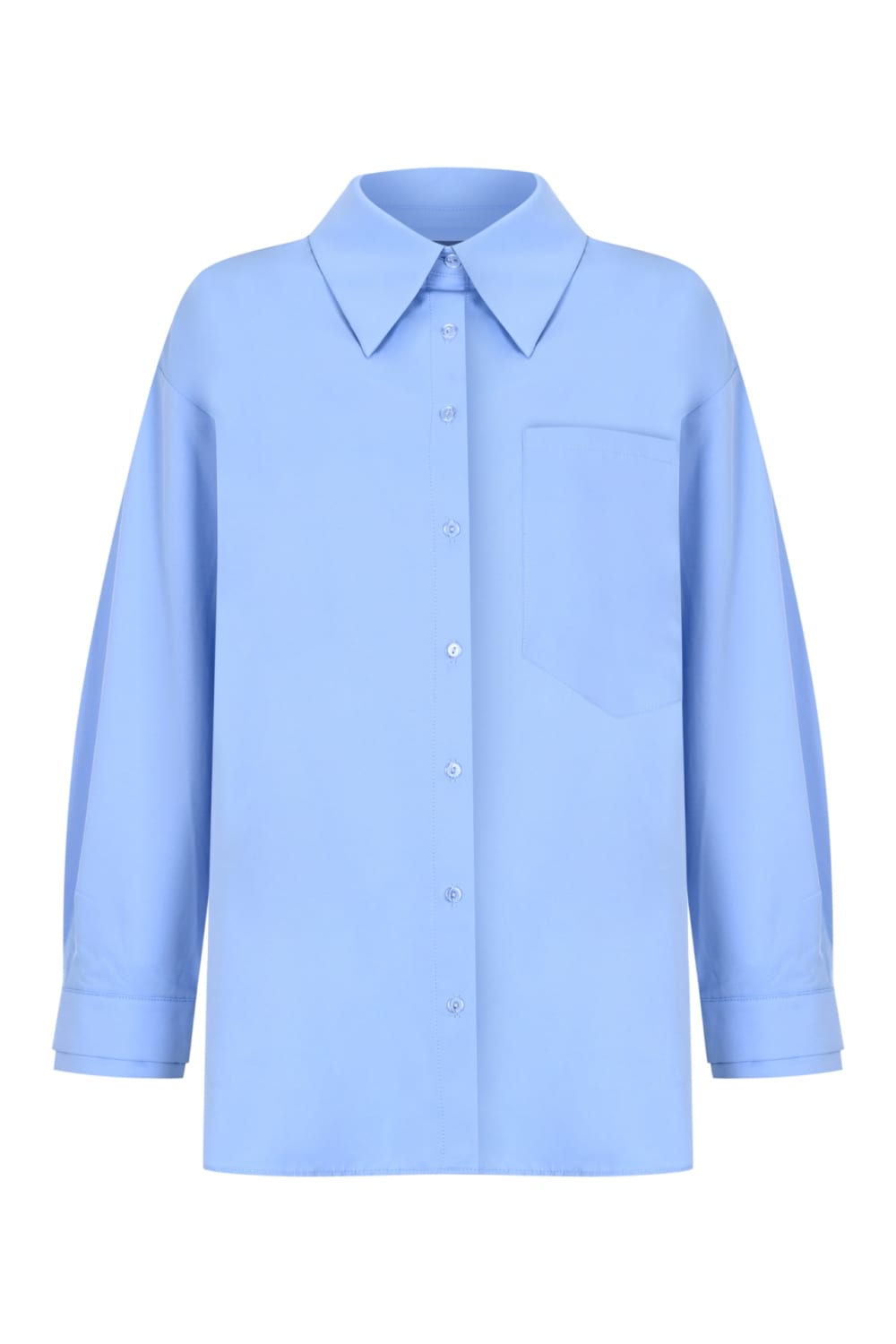 Wingcott-Mavi Çift Manşet Oversize Gömlek-Gömlek-1-Milagron.com