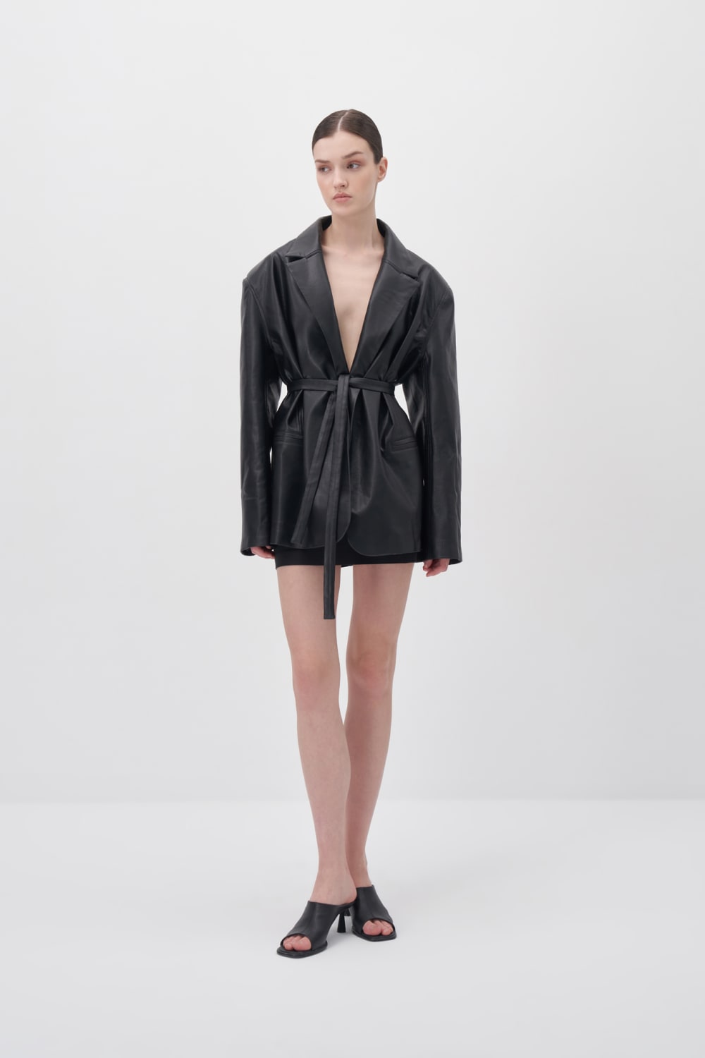 Wingcott-Oversize Kemer Detaylı Deri Ceket-Deri Mont-5-Milagron.com