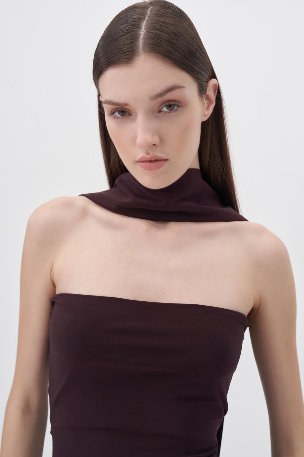 Wingcott-Şal Detaylı Strech Maxi Elbise-Elbise-7-Milagron.com