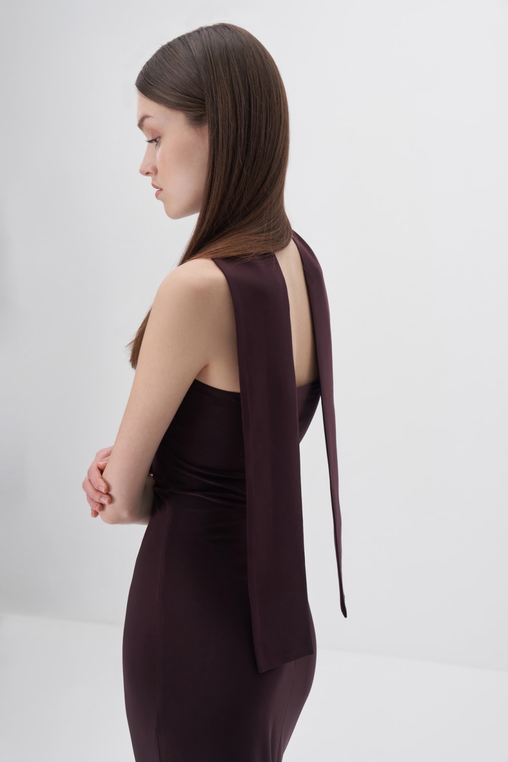 Wingcott-Şal Detaylı Strech Maxi Elbise-Elbise-8-Milagron.com