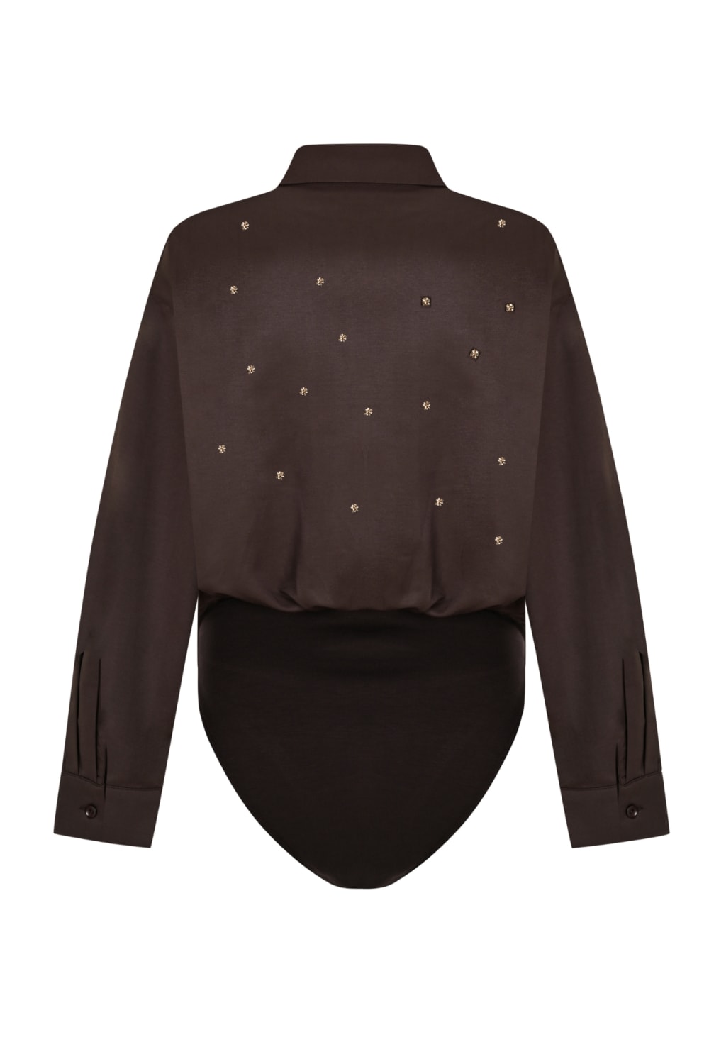 Wingcott-Taş İşlemeli Alttan Bağlamalı Yaka Detaylı Gömlek-Gömlek-2-Milagron.com