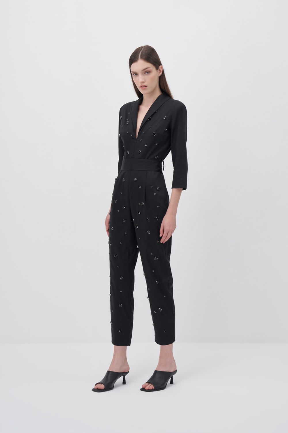 Wingcott-Taş İşlemeli Fermuar Detaylı Tulum-Tulum-1-Milagron.com