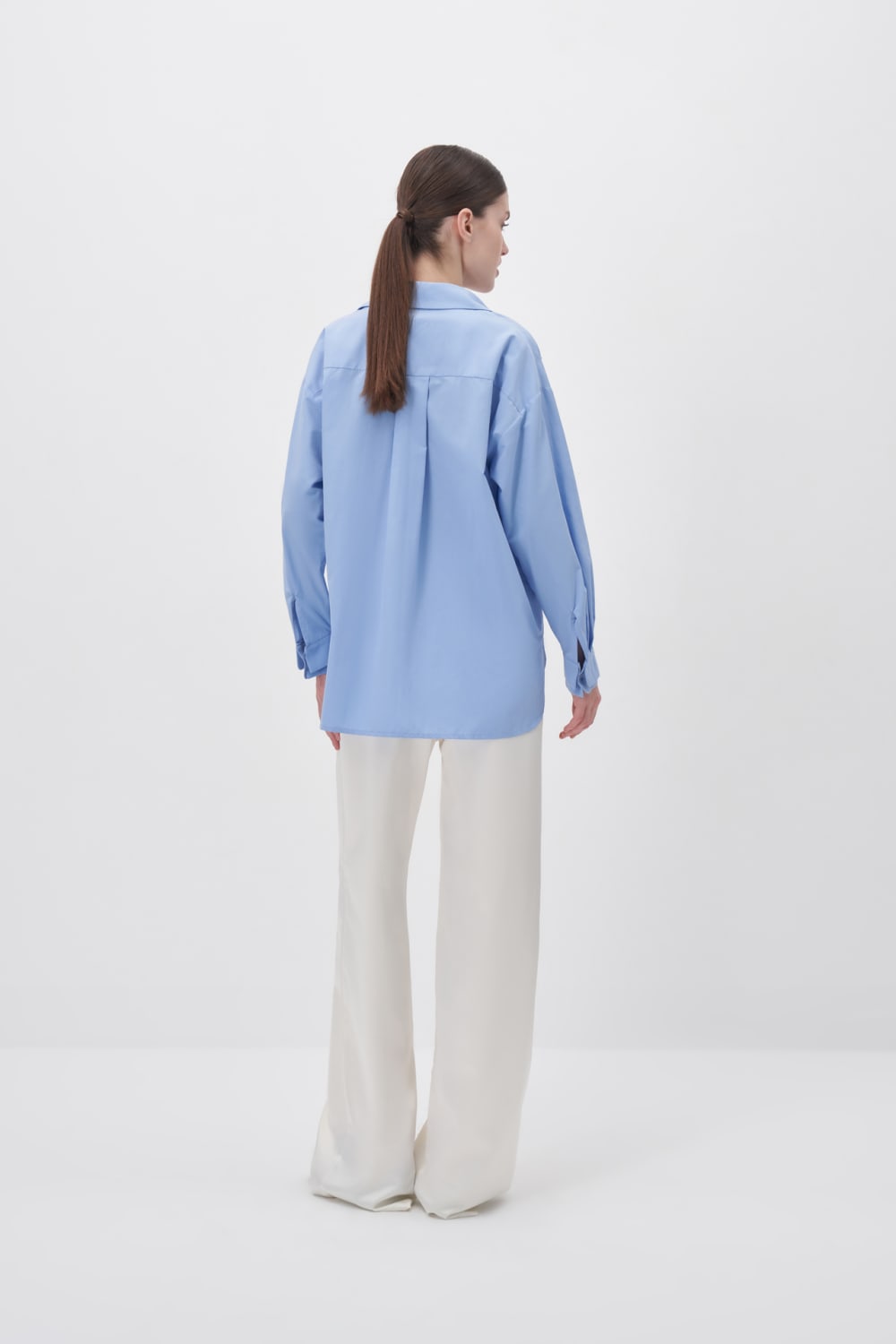 Wingcott-Taş İşlemeli Mavi Oversize Gömlek-Gömlek-4-Milagron.com