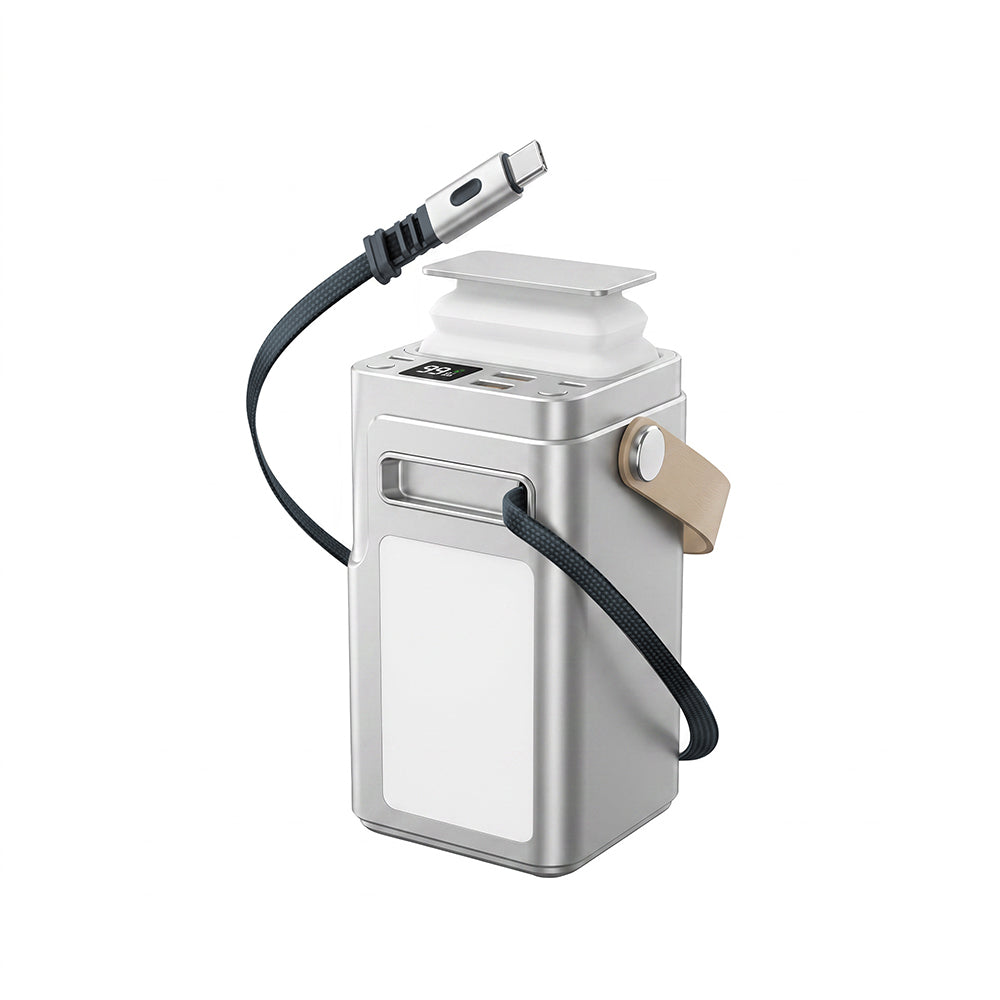 Nx004-B 60.000 Mah 200W Pd Type-C Kablolu Dijital Ekranlı Powerbank