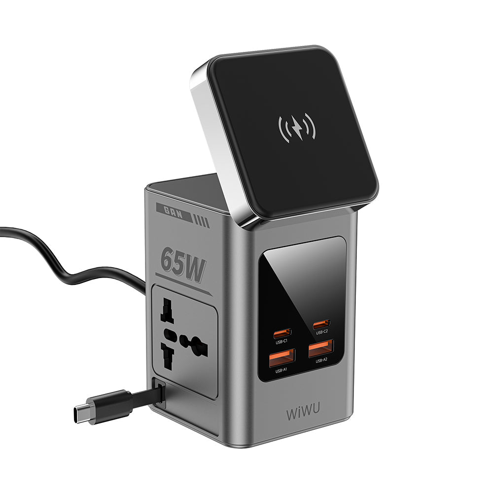 Wi-W040 Gan 65W 8In1 Telefon & Saat & Kulaklık Şarj İStasyonu