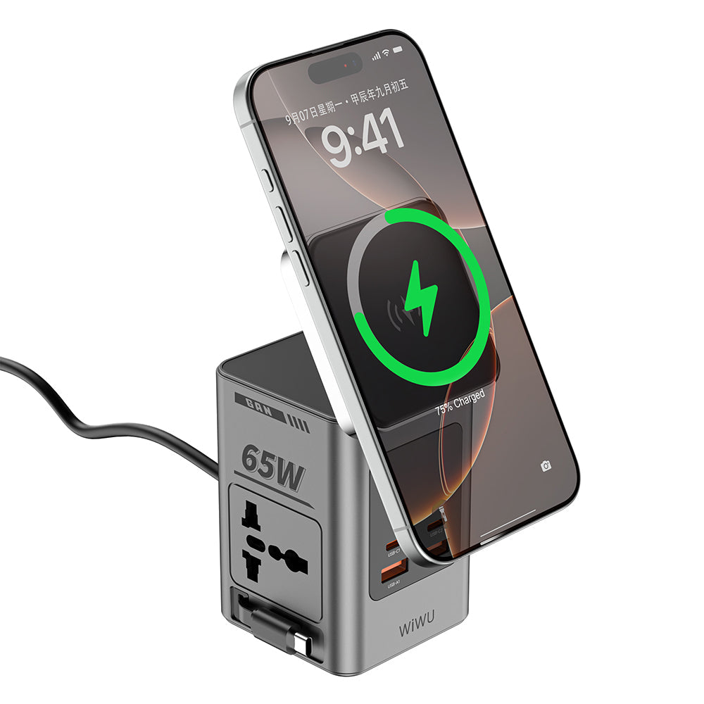 Wi-W040 Gan 65W 8In1 Telefon & Saat & Kulaklık Şarj İStasyonu