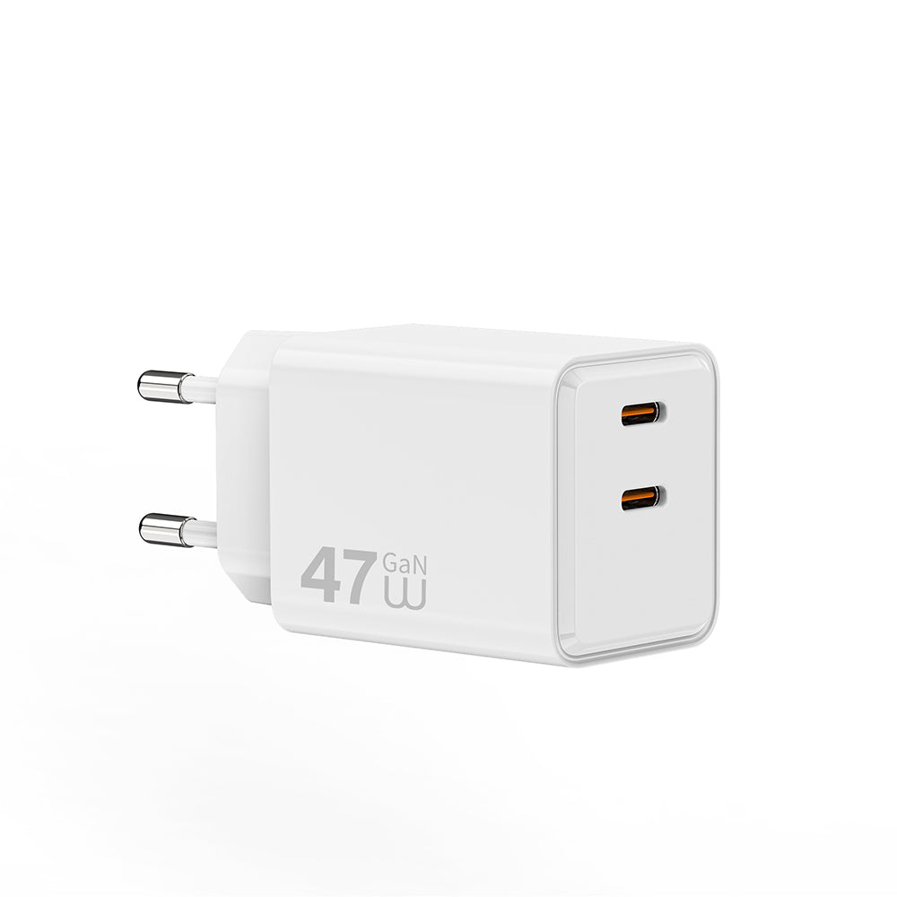 Wi-G025 Cube Serisi Dual Type-C Pd Gan Teknolojili Hızlı Şarj Başlığı 45W