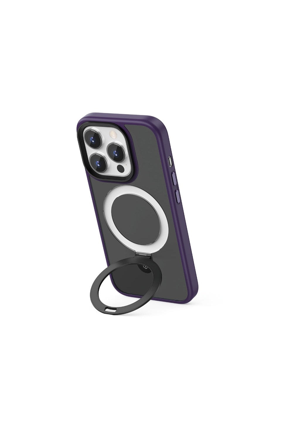 Iphone 15 Pro Uyumlu Magsafe Mat Standlı Kılıf - 4