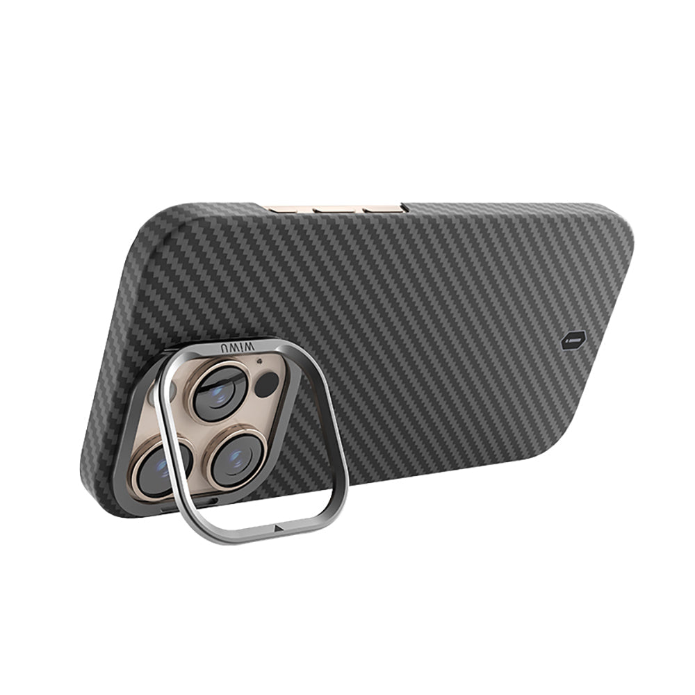 Magsafe Uyumlu Kamera Standlı Aramid Kevlar Iphone 16 Pro Kılıf