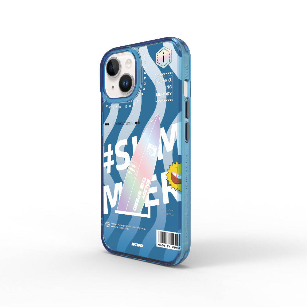 Summer Serisi Çift Katman Desenli Iphone 15 Kılıf
