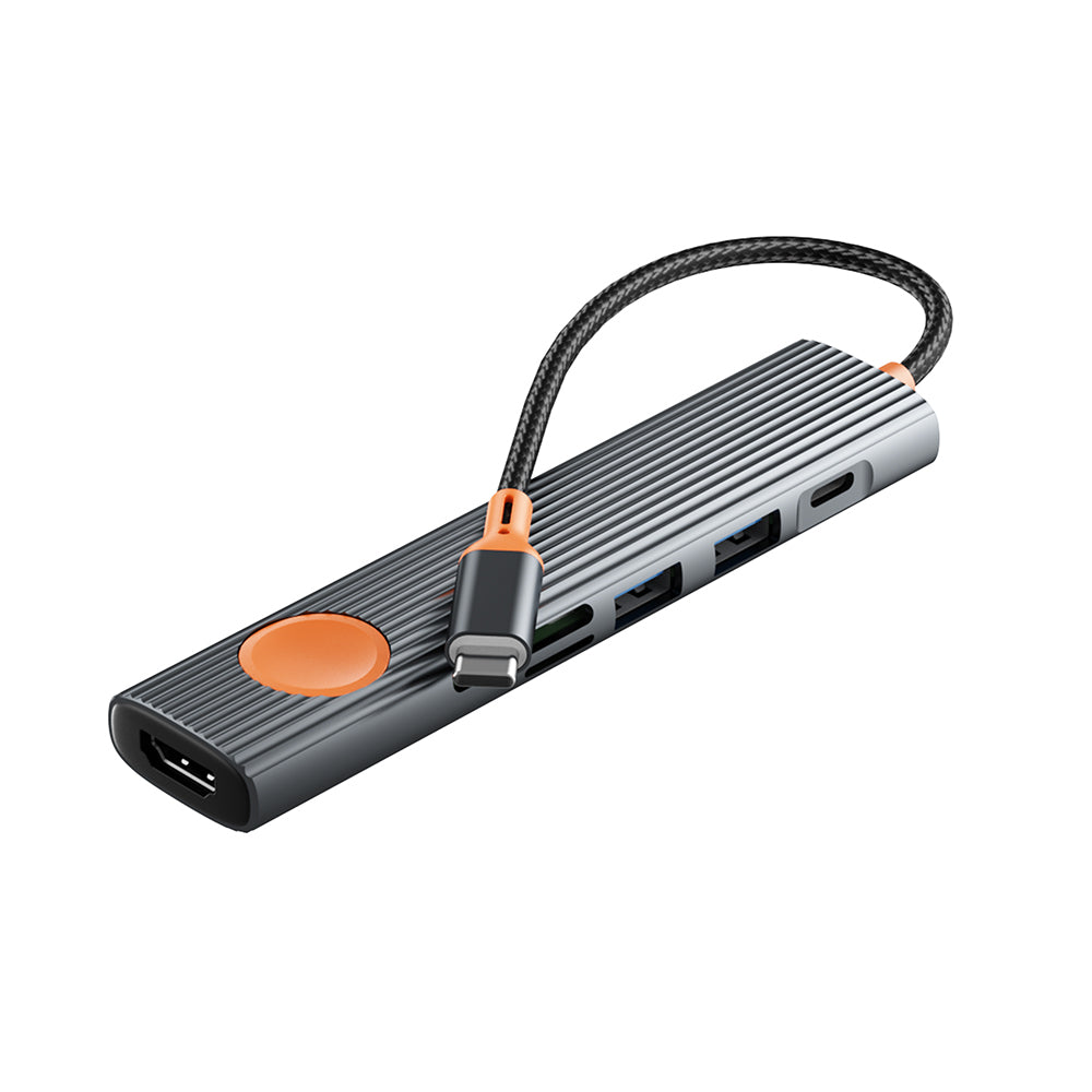 Wi-Hb8007 Travel 7'Si 1 Arada Type-C Dönüştürücü Hub 100W 4K Hdmi