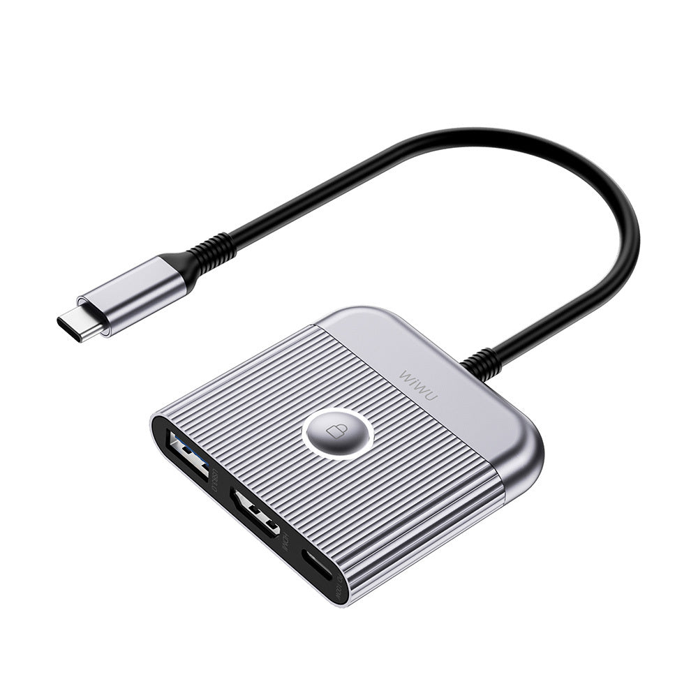Travel Wi-Hb8002 3In1 Hdmi 4K 60Hz 100W Pd Type-C Hub Adaptör