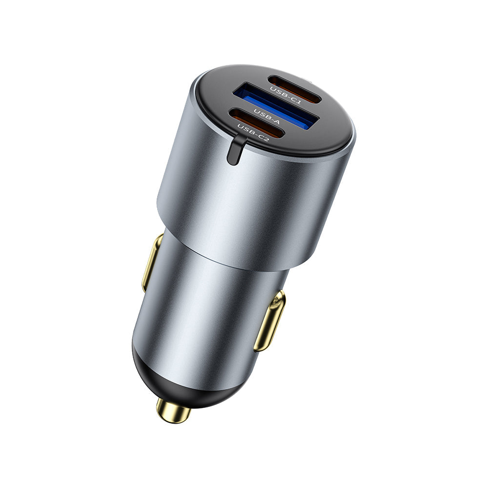 Wi-Cc032 Nano Pro 60W Dual Type-C + Usb-A Hızlı Şarj Özellikli Araç Şarj Aleti