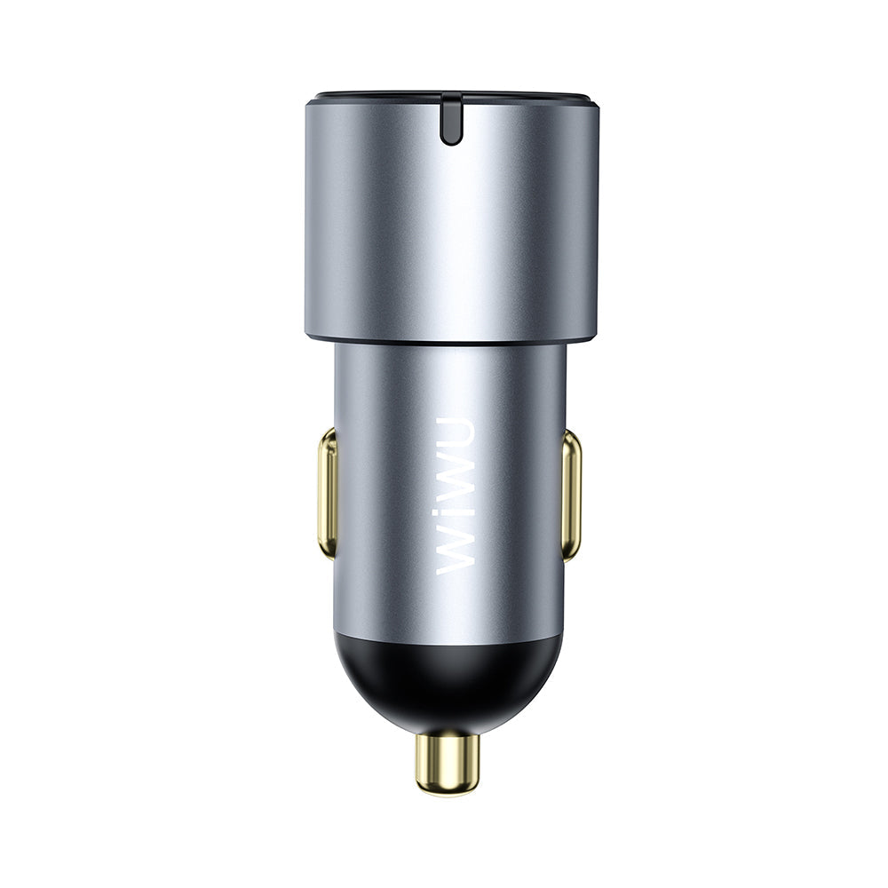 Wi-Cc032 Nano Pro 60W Dual Type-C + Usb-A Hızlı Şarj Özellikli Araç Şarj Aleti