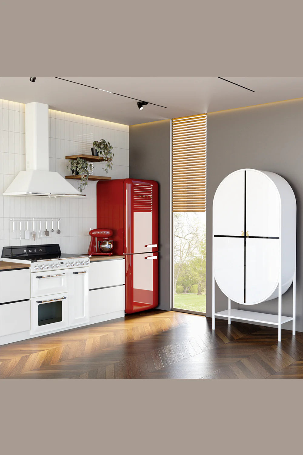 Wonderland Design Atelier-Beyaz Siyah Lake İçki Dolabı-İçki Dolabı-4-Milagron.com
