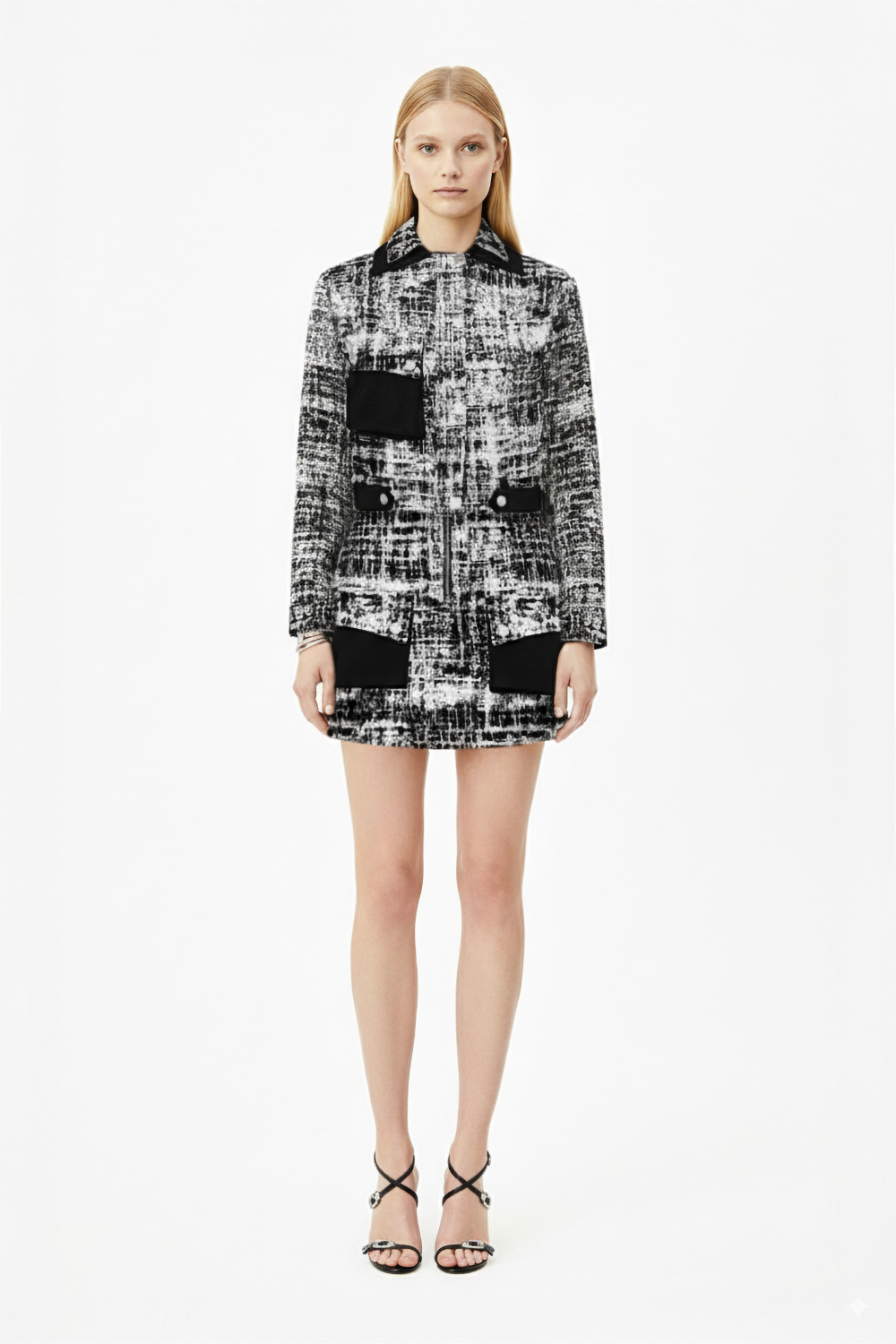 Libby Çift Yaka Siyah Ceket - 0