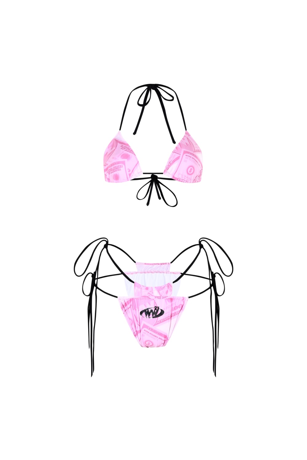 Wuen İstanbul-Wuen Pink Money Bikini Set-Bikini & Mayo-1-Milagron.com