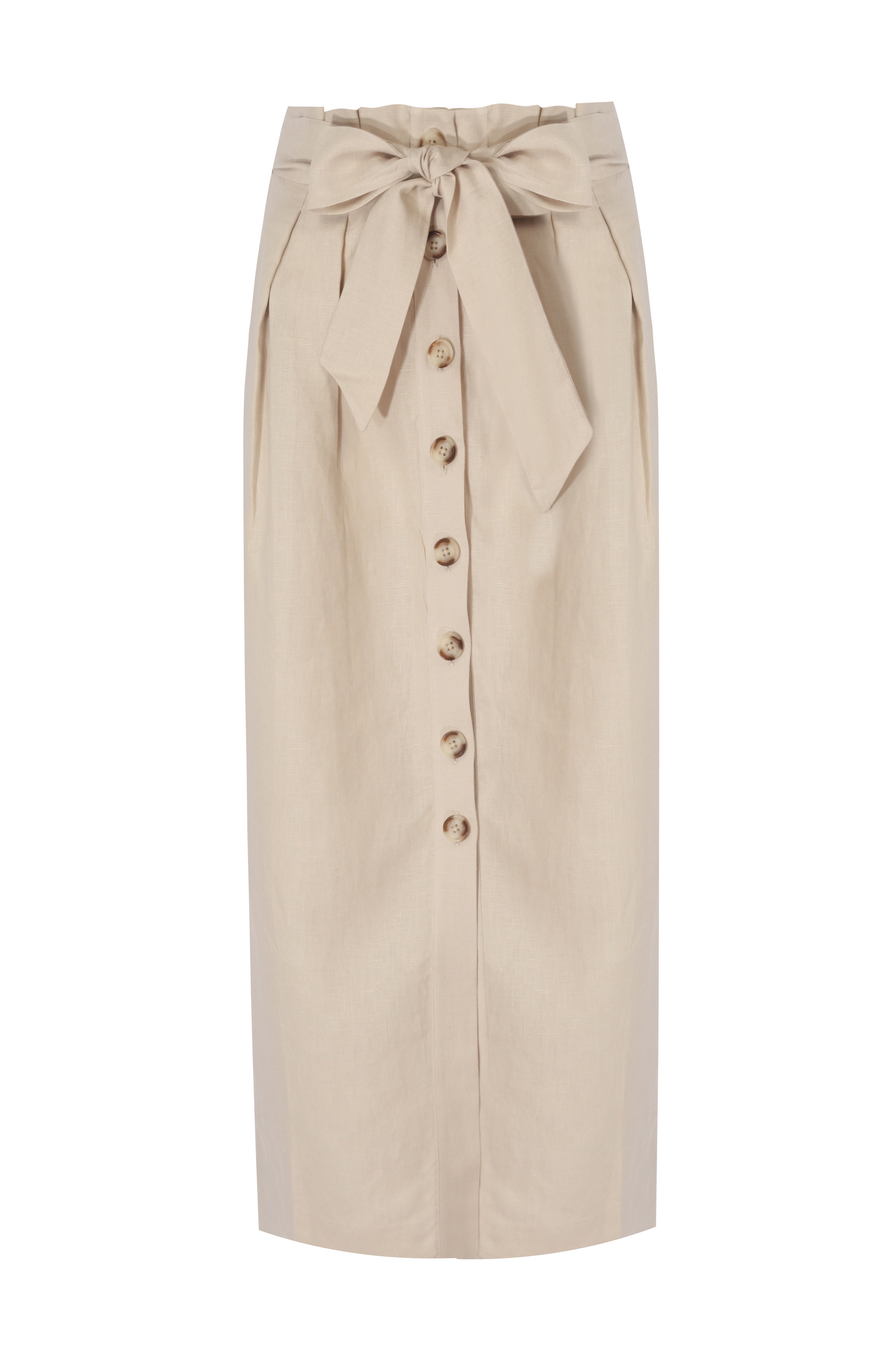 Yasemin Karagülle-Cassandra Skirt Beige-Etek-1-Milagron.com