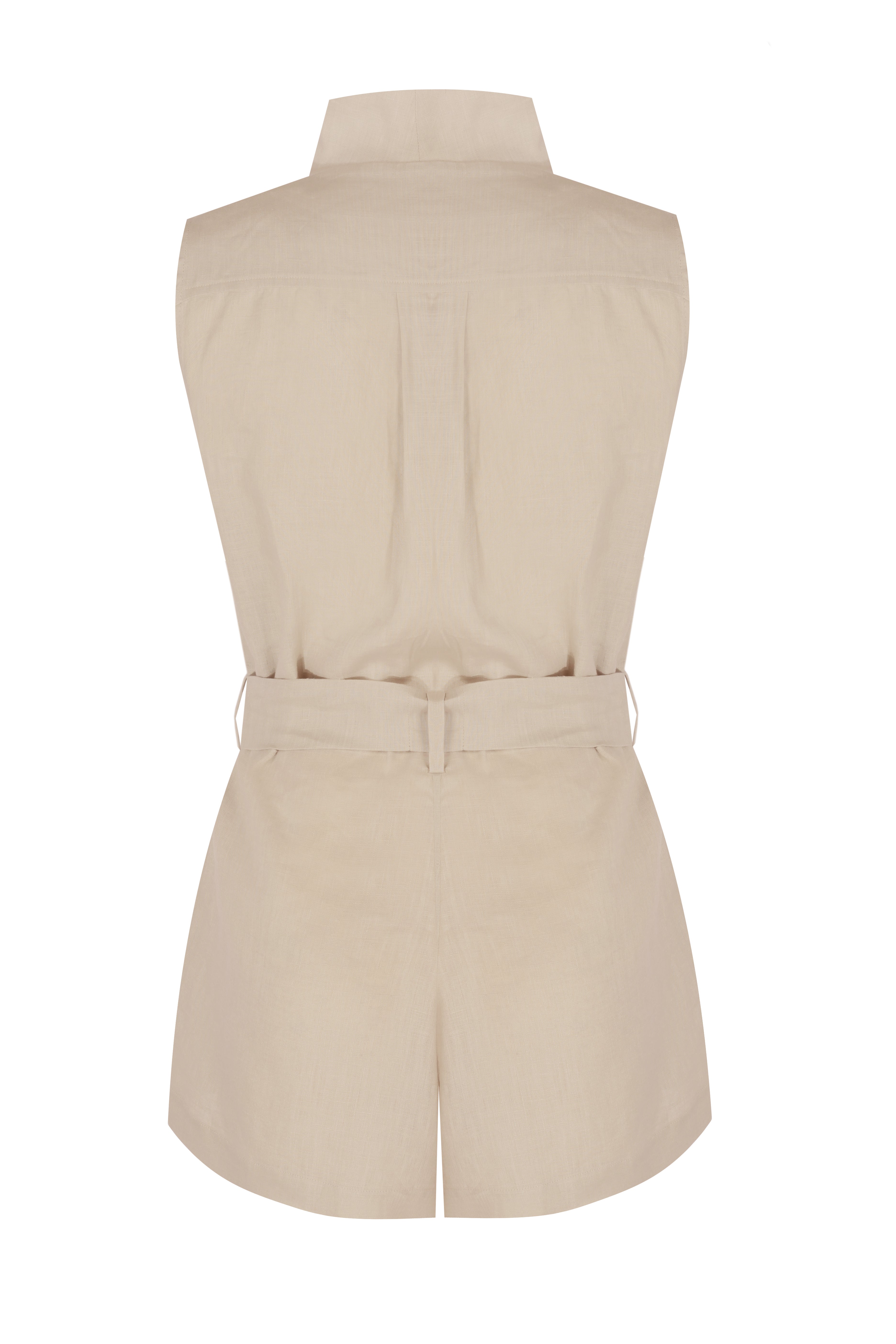 Yasemin Karagülle-Daisy Romper Beige-Tulum-2-Milagron.com