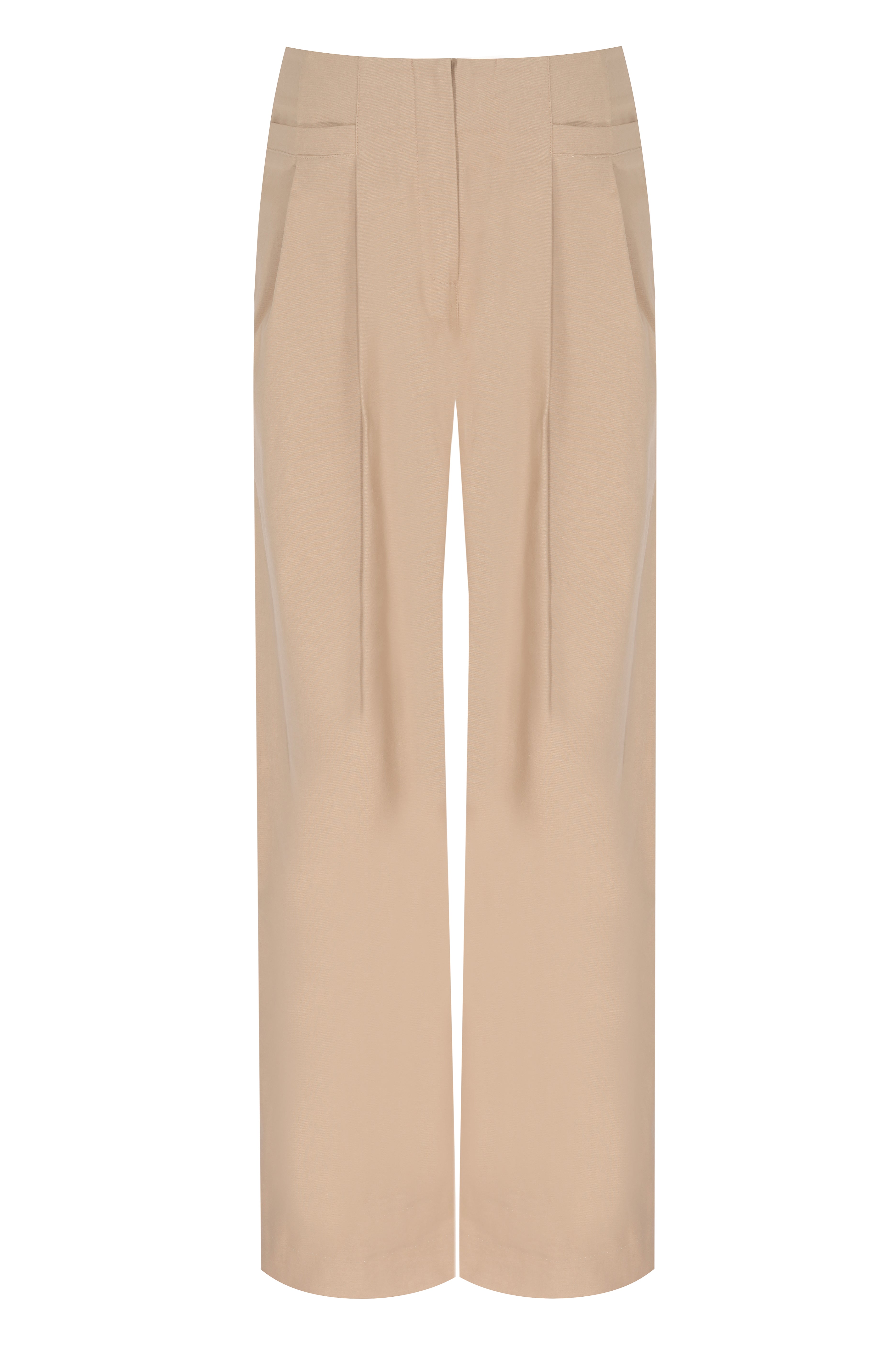 Yasemin Karagülle-Joe Pants Camel-Kumaş Pantolon-1-Milagron.com