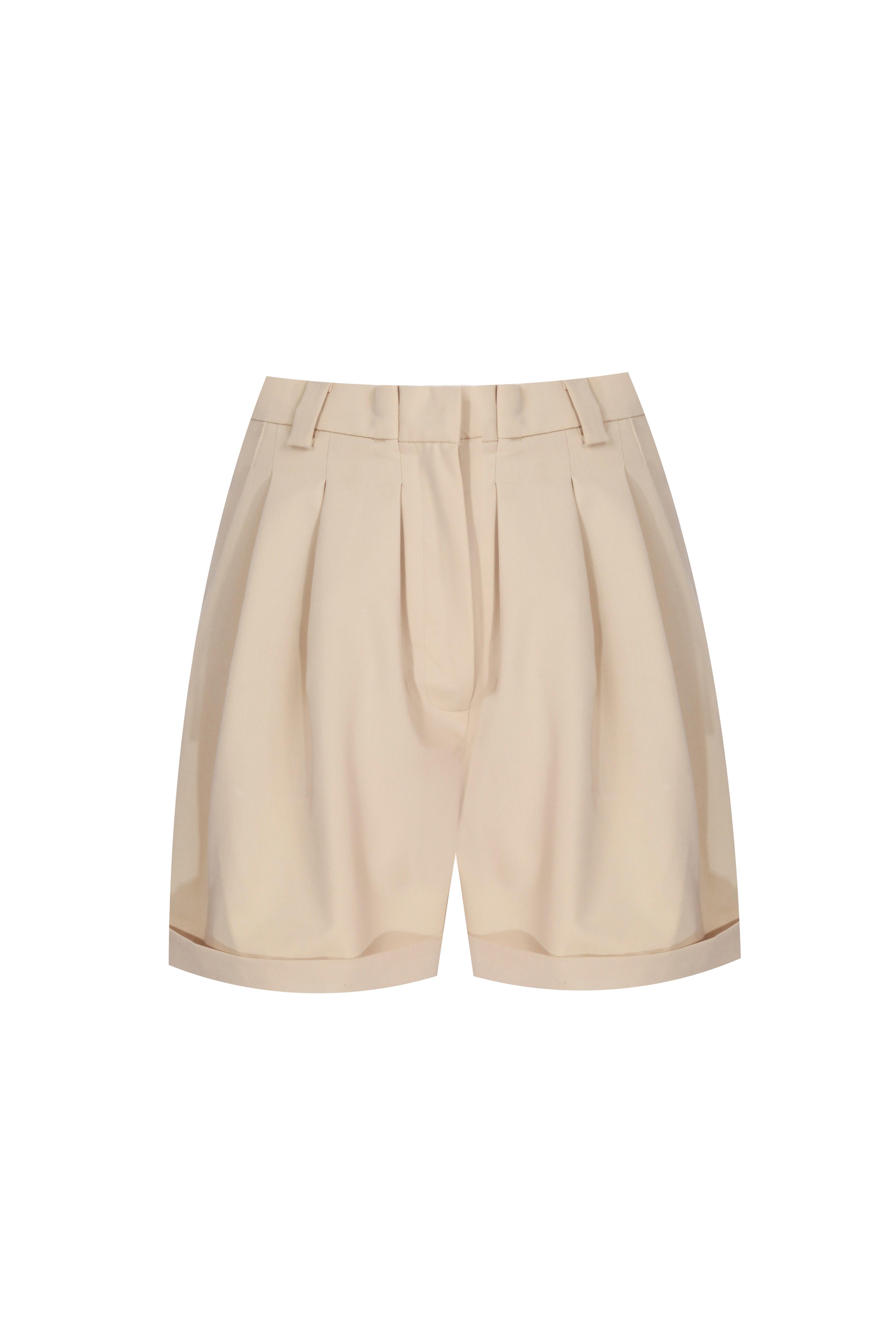 Yasemin Karagülle-Joyce Short / Beige-Şort-1-Milagron.com