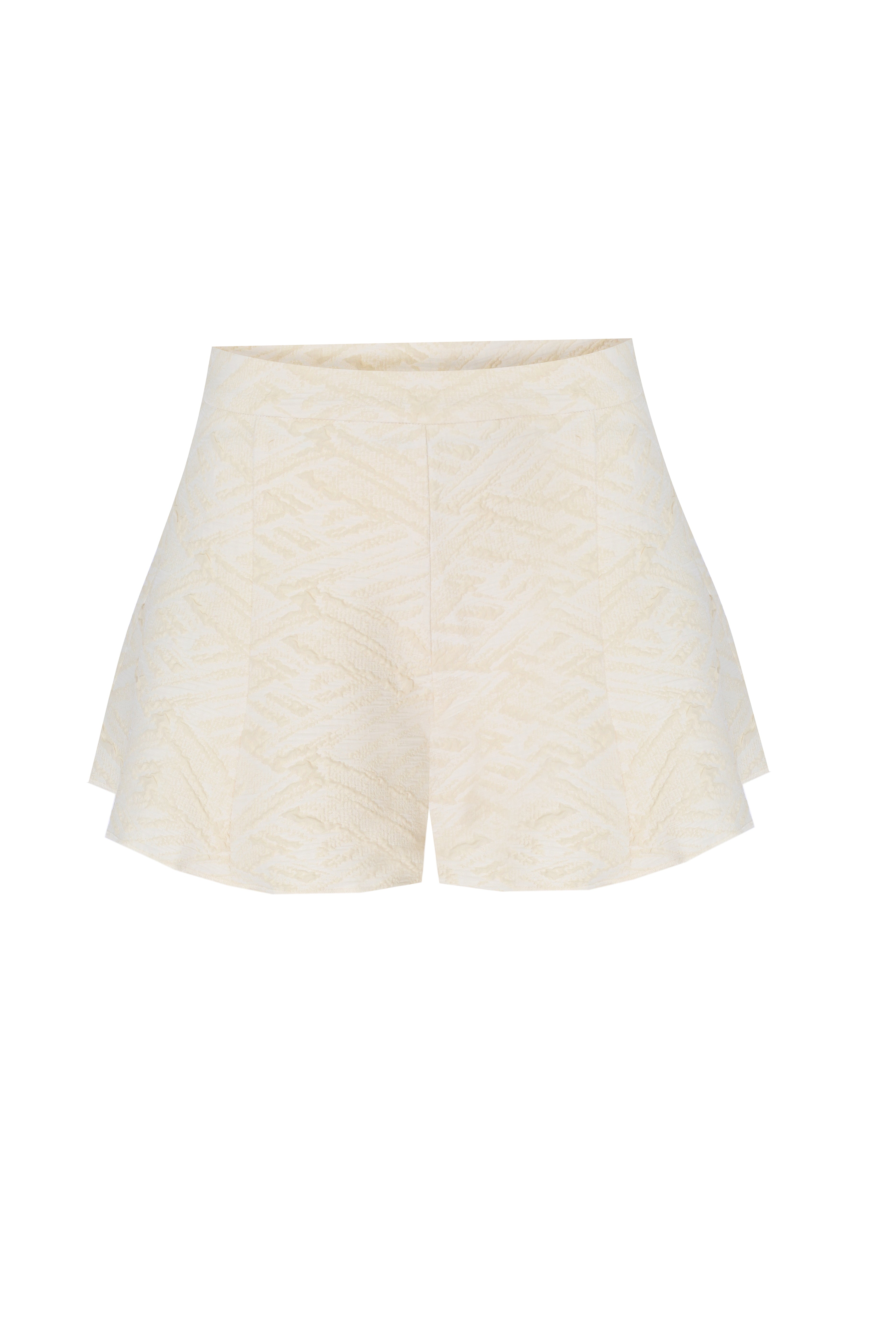 Yasemin Karagülle-Loly Short Ecru-Şort-1-Milagron.com